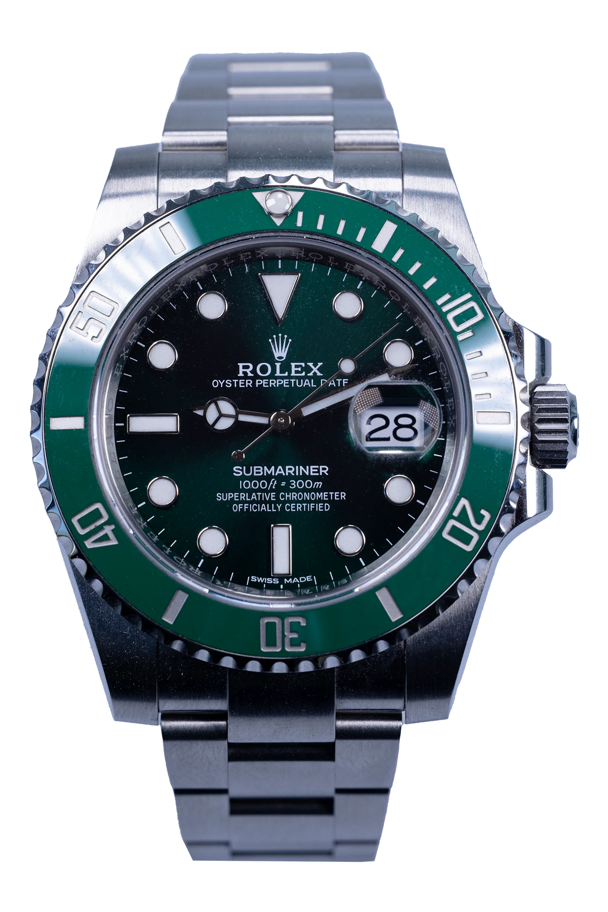 Rolex Submariner 116610LV — grünes Zifferblatt, Stahl, Keramiklünette, neu/ungetragen (1 / 4)