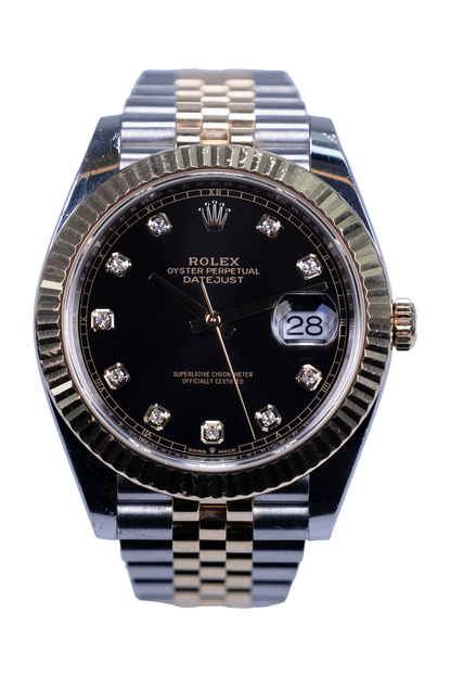 Rolex Datejust 41 Ref. 126333 — schwarzes Zifferblatt, Gehäuse in Stahl und Gelbgold Rolex Datejust 41 Ref. 126333