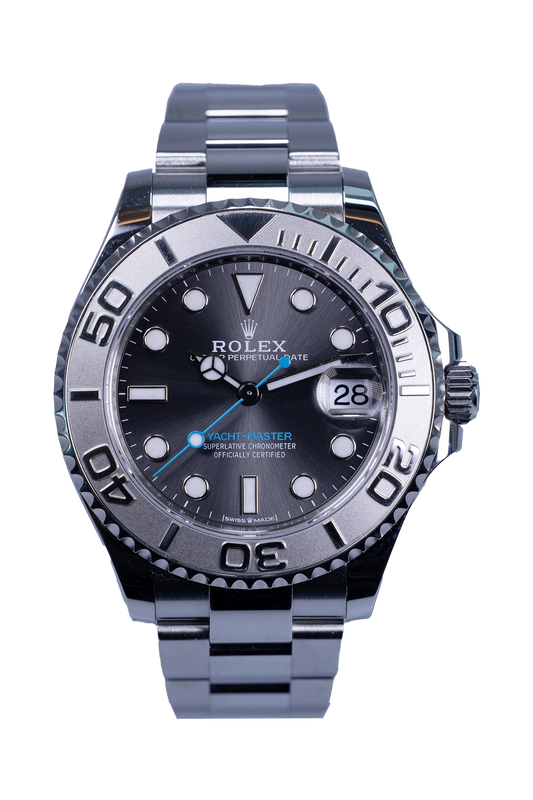 Rolex Yacht-Master 37 Ref. 268622 — graues Zifferblatt, Stahlgehäuse und Stahlband Rolex Yacht-Master 37 Ref. 268622