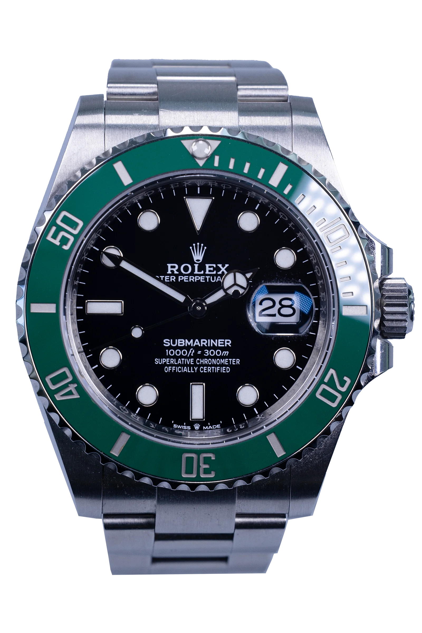 Rolex Submariner 126610LV „Starbucks" — schwarzes Zifferblatt, grüne Lünette, Stahl