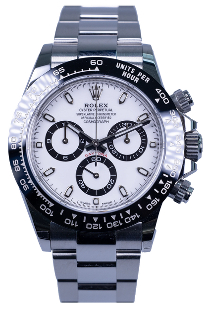 Rolex Daytona 116500LN – weißes Zifferblatt, Stahlgehäuse mit Keramiklünette Rolex Daytona Ref. 116500LN