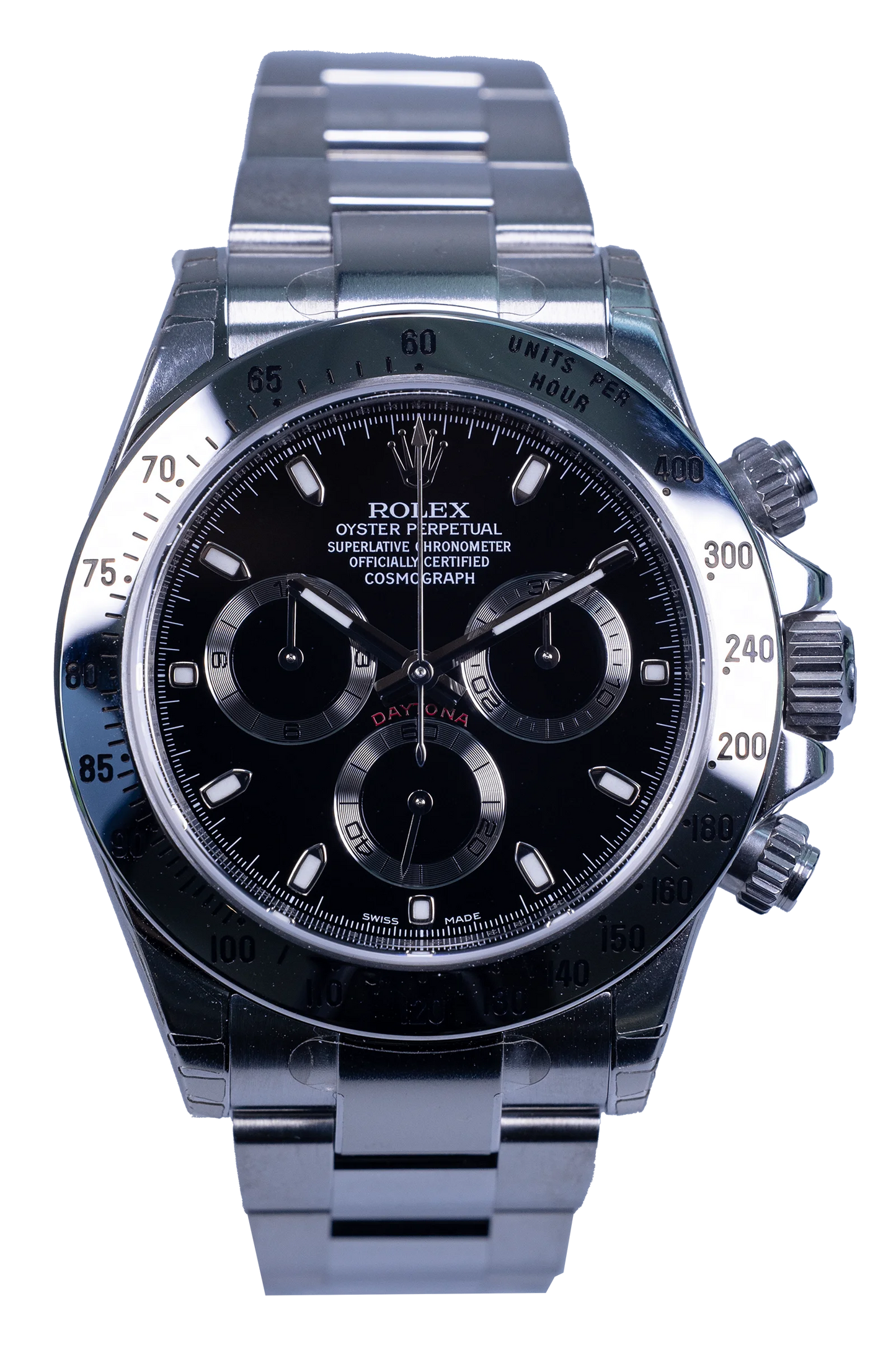 Rolex Daytona Ref. 116520 in Stahl mit schwarzem Zifferblatt, Fullset 2015