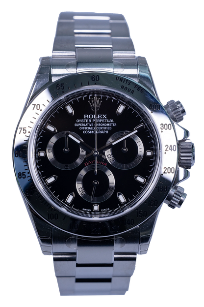 Rolex Daytona Ref. 116520 in Stahl mit schwarzem Zifferblatt, Fullset 2015 Rolex Daytona Ref. 116520