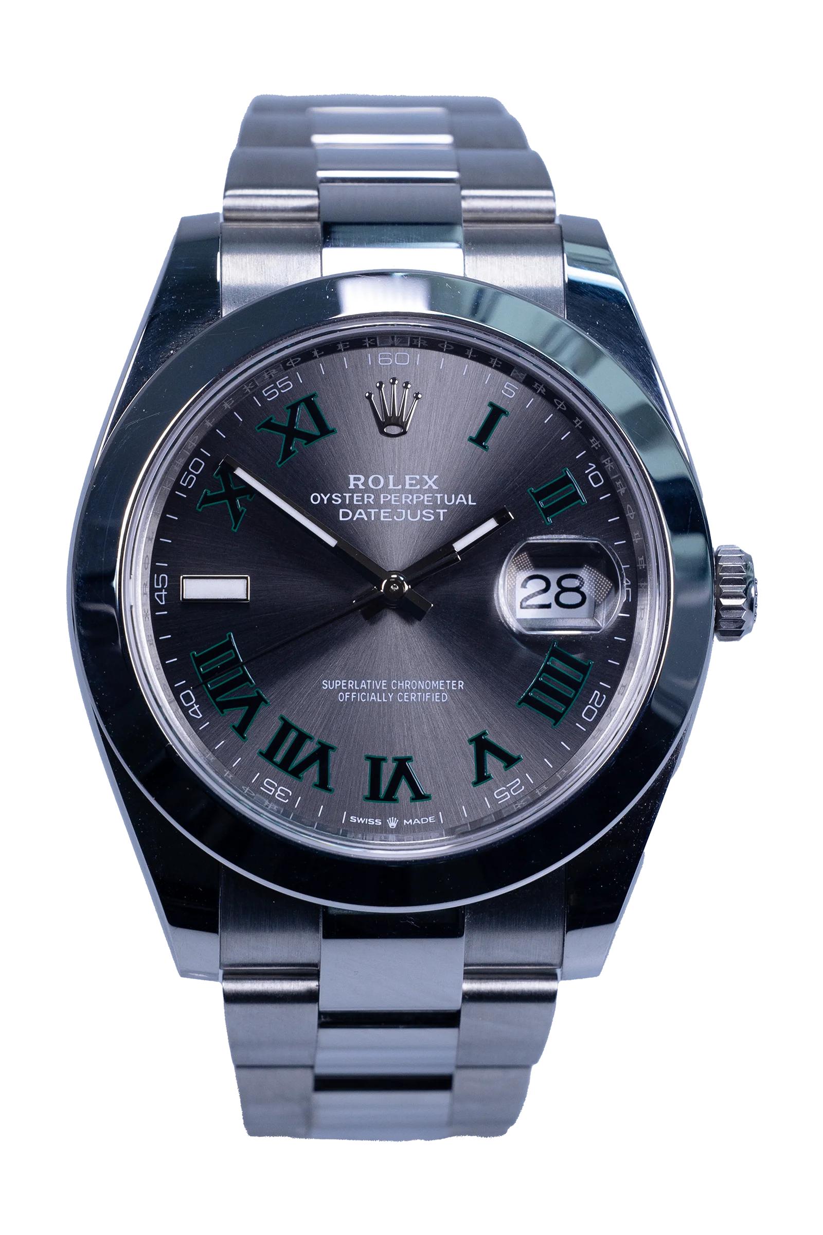 Rolex Datejust Wimbledon 126300 – Rhodium-Zifferblatt, Stahlgehäuse 41 mm, Oyster-Band