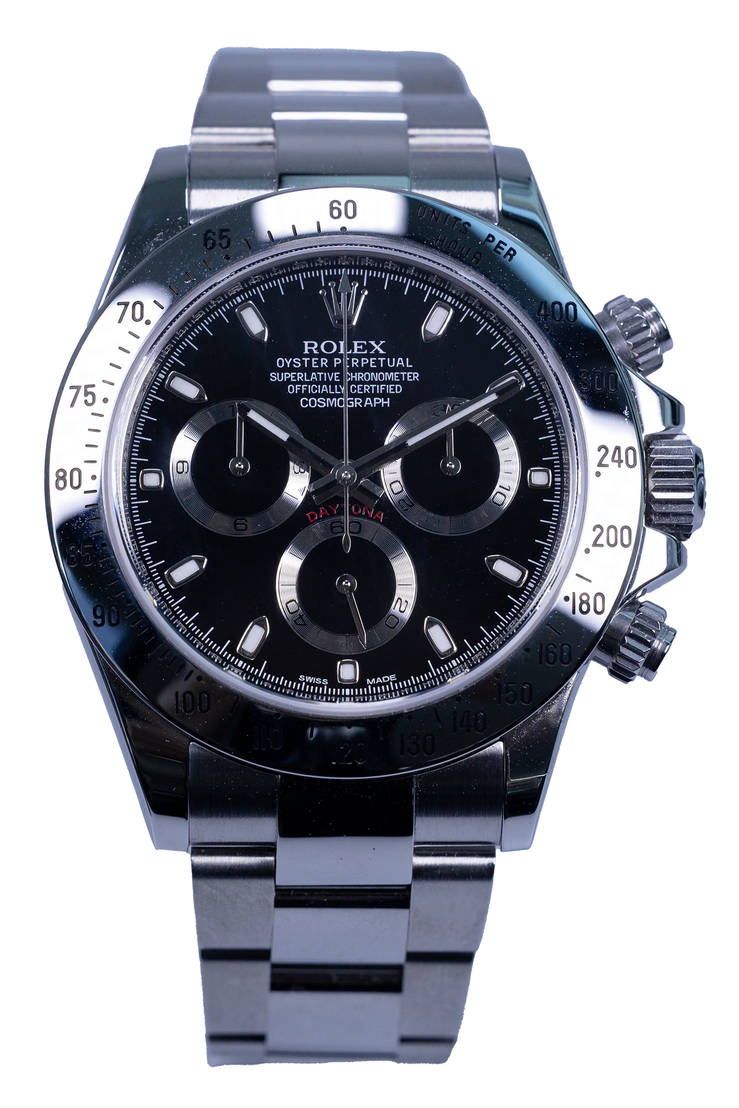 Rolex Daytona 116520 Stahl mit schwarzem Zifferblatt, neu und ungetragen, Fullset 2012