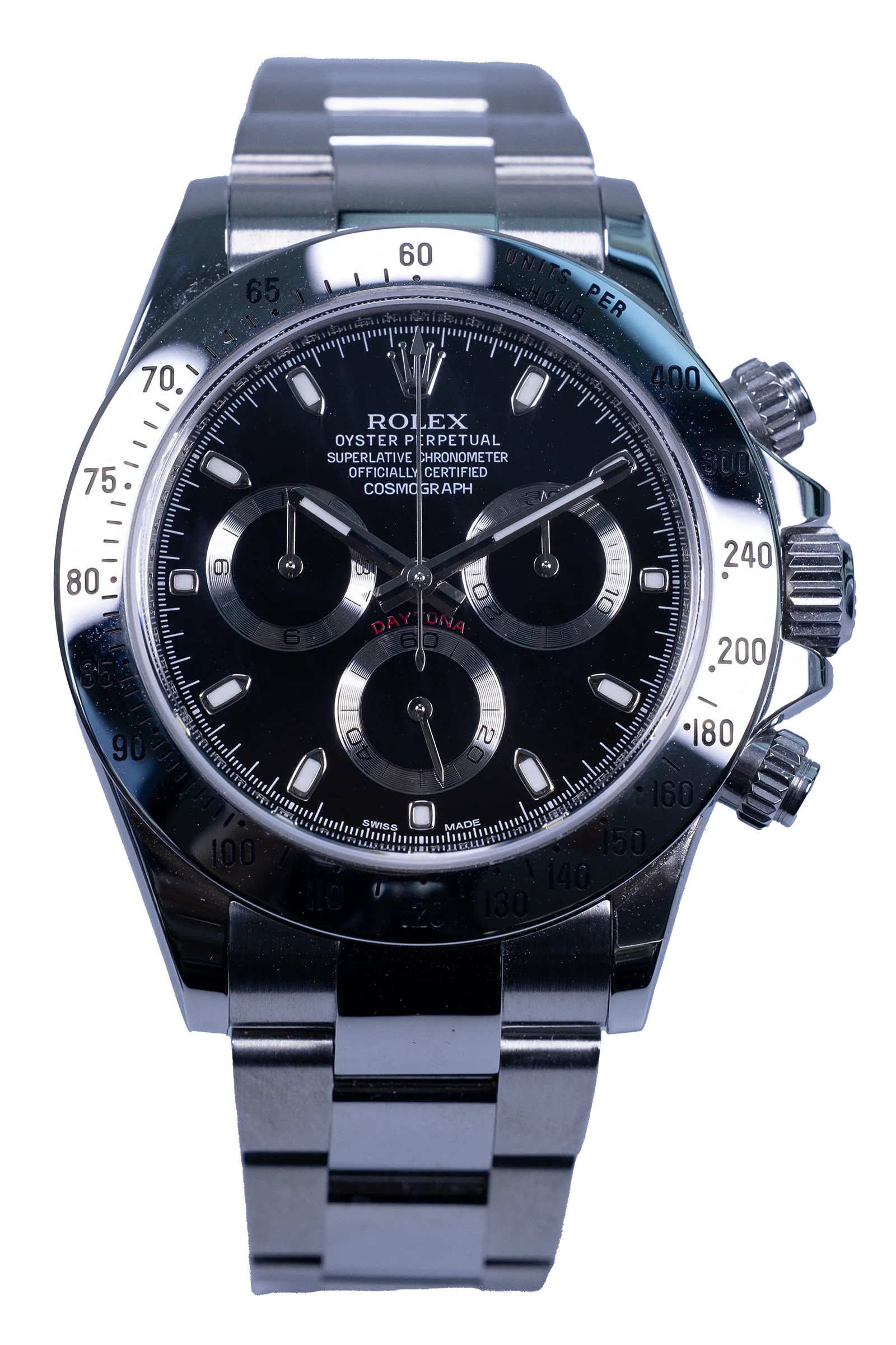 Rolex Daytona 116520 Stahl mit schwarzem Zifferblatt, neu und ungetragen, Fullset 2012