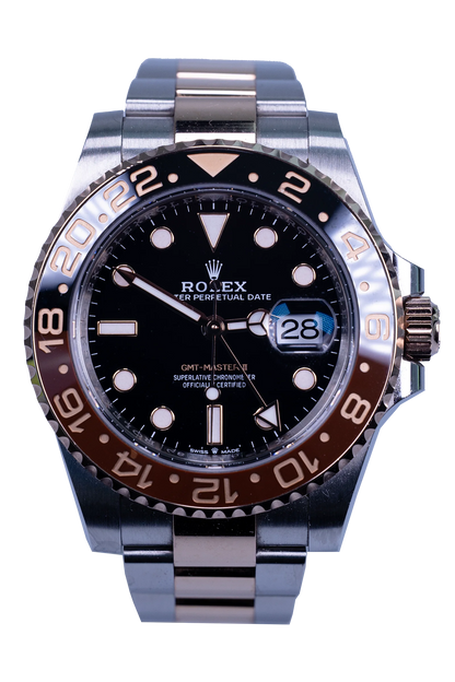 Rolex GMT-Master II 126711CHNR — schwarzes Zifferblatt, Stahl und Roségold, Root Beer Lünette Rolex GMT-Master II Ref. 126711CHNR
