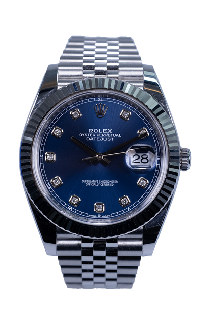 Rolex Datejust 41 Ref. 126334 – blaues Zifferblatt, Edelstahl mit Weißgold-Lünette Rolex Datejust 41mm Ref. 126334