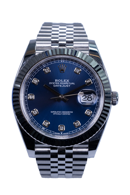 Rolex Datejust 41 Ref. 126334 – blaues Zifferblatt, Edelstahl mit Weißgold-Lünette Rolex Datejust 41mm Ref. 126334