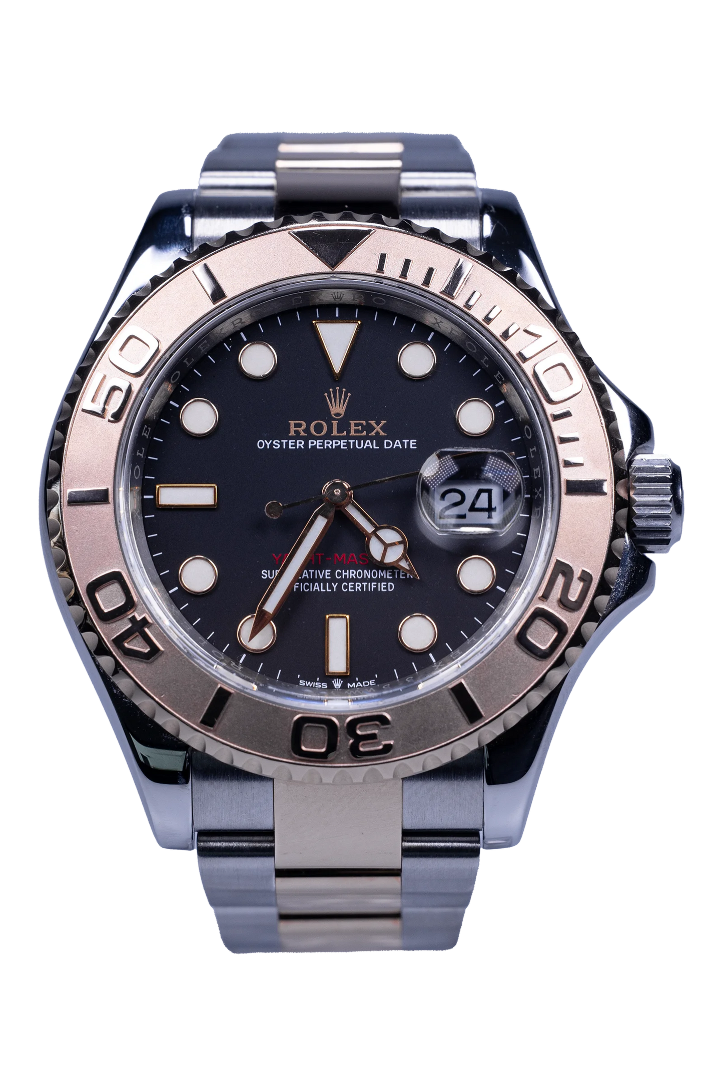 Rolex Yacht-Master 40 Ref. 126621 — schwarzes Zifferblatt, Stahl und Roségold