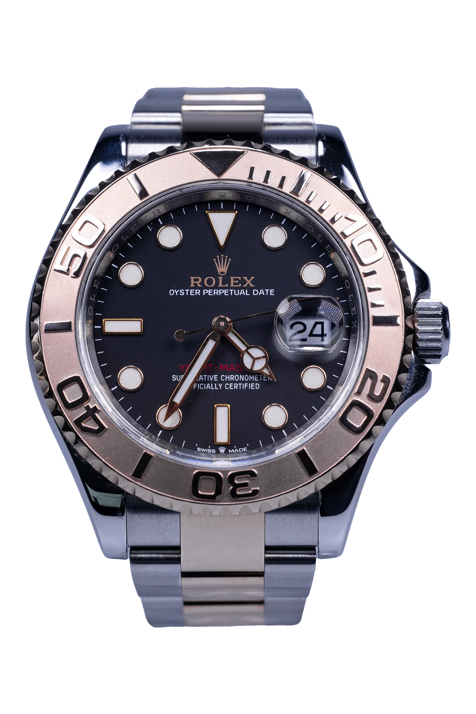 Rolex Yacht-Master 40 Ref. 126621 — schwarzes Zifferblatt, Stahl und Roségold